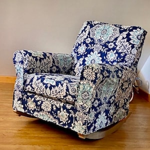 Custom Slipcovers for your Pottery Barn Lullaby Rocker/Glider chair from your own fabric