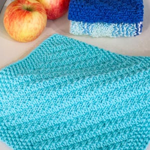 Easy Knit Diagonal Dishcloth Pattern: Reversible Beginner Project (Digital Download)