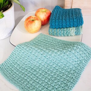 Easy Dishcloth Knitting Pattern Reversible Knit Dishcloth Pattern Knitted Washcloth Pattern Quick Knit Pattern for Beginners
