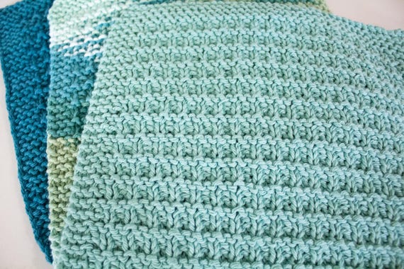 Reversible Knit Dishcloth Pattern: Easy Beginner Knitting (Digital Download)