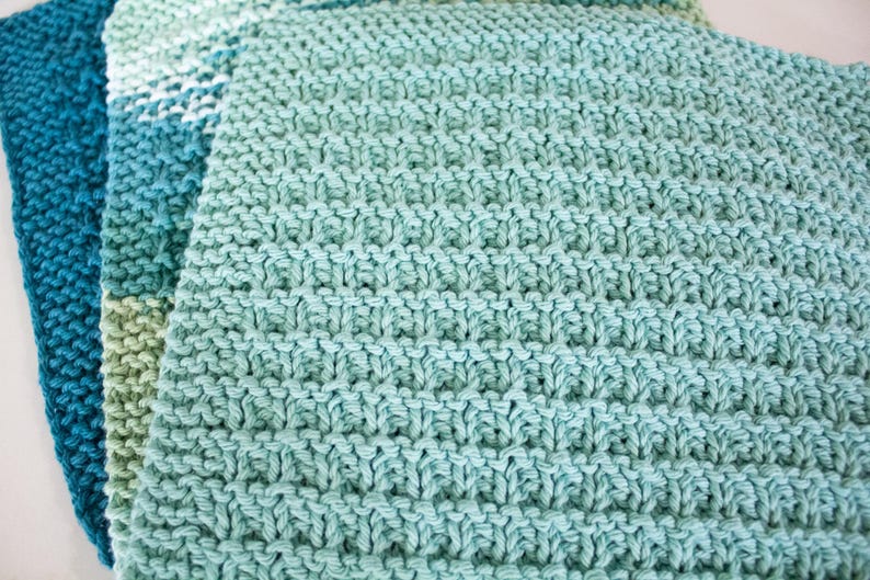 Knit Dishcloth Pattern Reversible Knit Dishcloth Pattern Knitted Washcloth Easy Knitting Pattern Quick Knit Pattern for Beginners