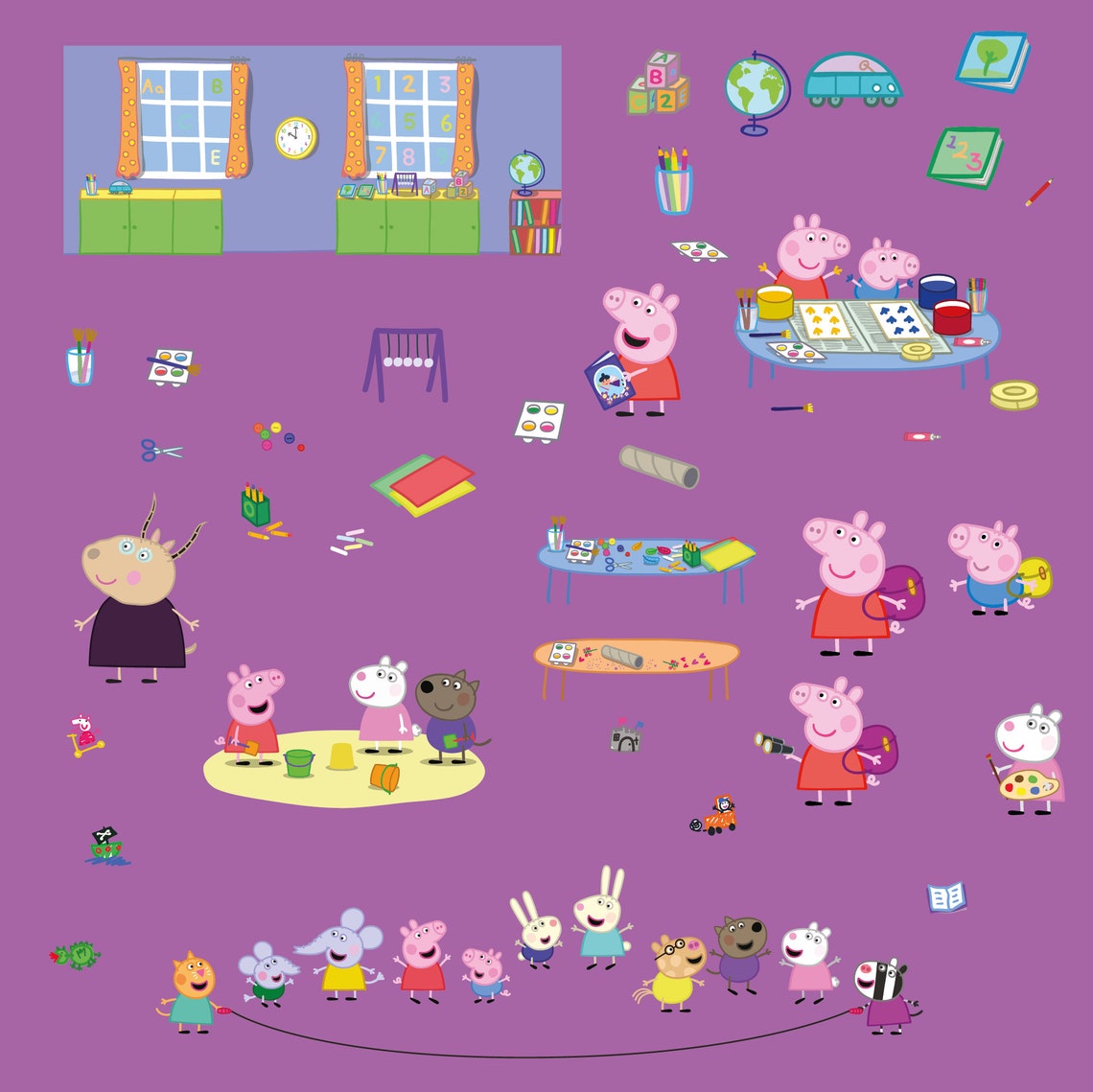 Clipart Peppa Pig png HD. Peppa Pig transparent background. | Etsy