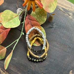 Brave and Blessed (set of 3) Beaded Bracelets