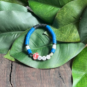 Football Mom Beaded Bracelet (Customizable)
