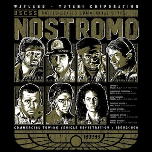 Alien USCSS Nostromo Crew T Shirt