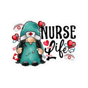 Charming Nurse Life Kiss-Cut Stickers, Perfect for Nurses, Medical Gifts, Laptop Decor, Heartfelt Thank You, Healthcare Merchandise