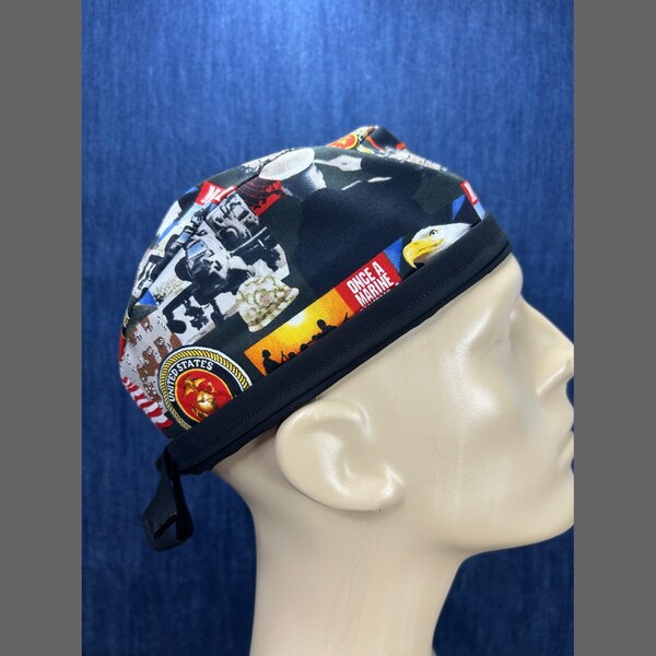 USMC Scrub Hat. Mens Scrub Cap. Chef Hat. Only 2 available. Regular size only.
