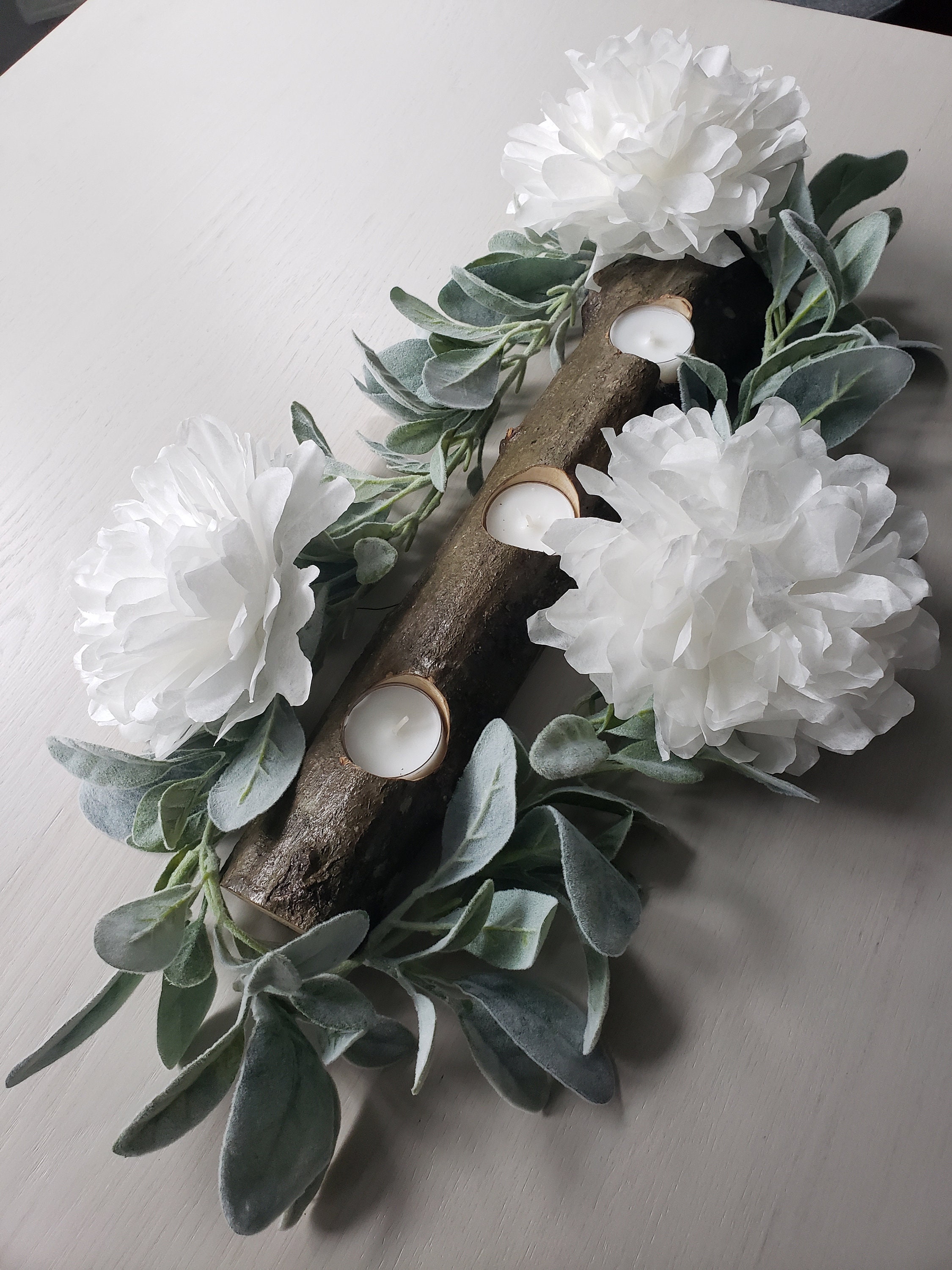 Wood tree branch candle holders Wedding centerpiece 2 piece Etsy