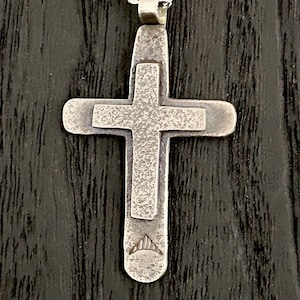 Handmade Silver Cross Pendant/Cross Necklace/Southwest style/western