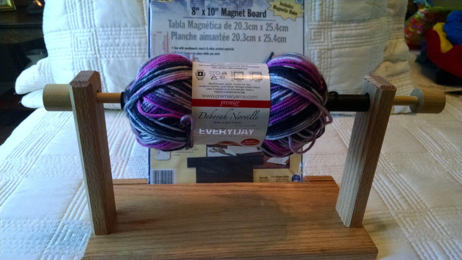 Yarn Holder Natural Oak Yarn Holder Priority Shipping Etsy