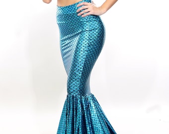 Hi-Waist Mermaid Skirt with Train!