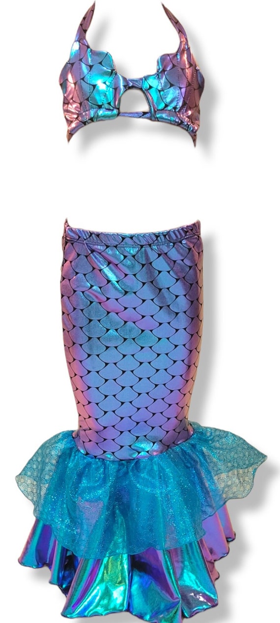 【y】mermaid frill tulle skirt Deluxe Mermaid Skirt With Tulle / Option to Add Top!! - Etsy
