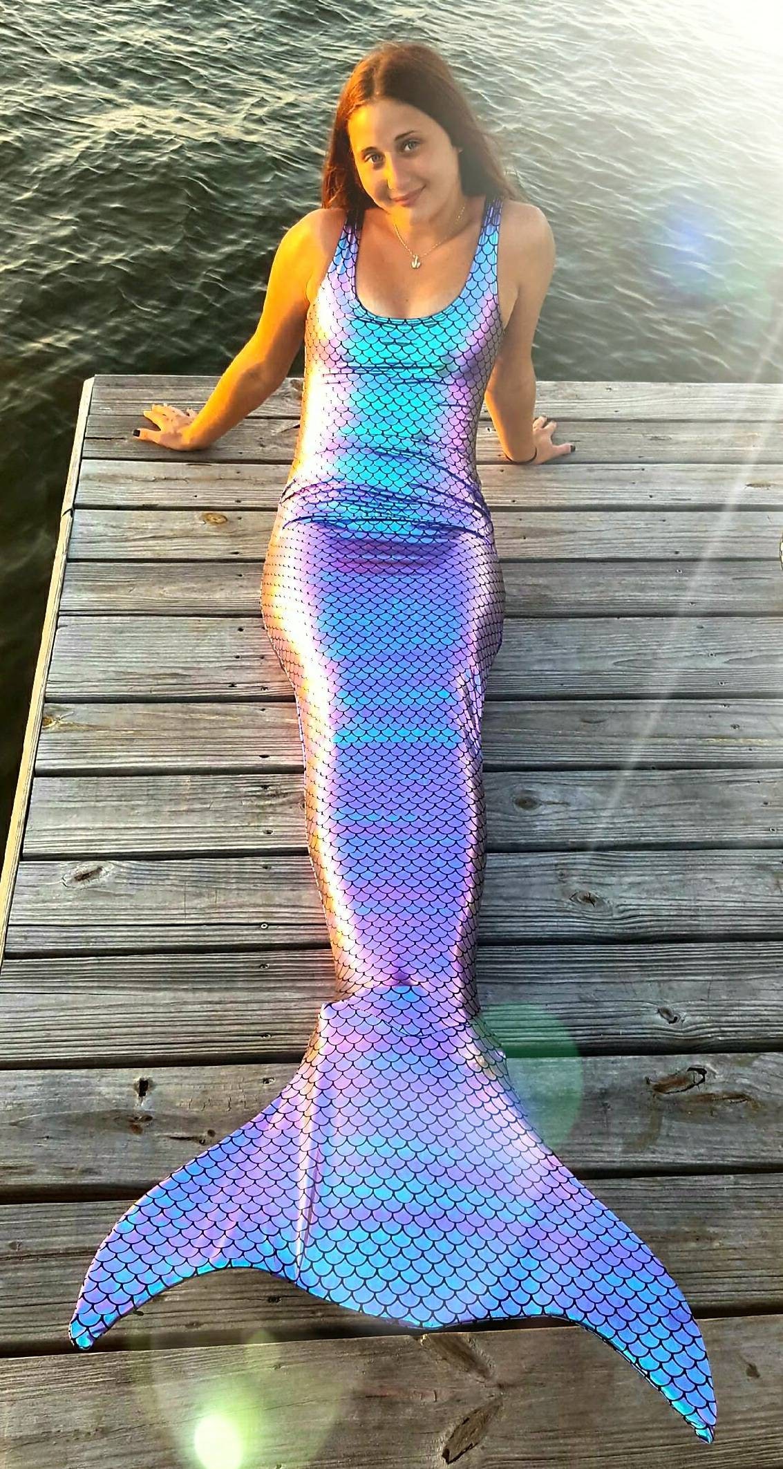 Swimmable Mermaid Tail With Monofin Swimsuit For Girls Women Bikini ...