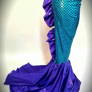 Long Mermaid Skirt with Dragon Tail and Train!