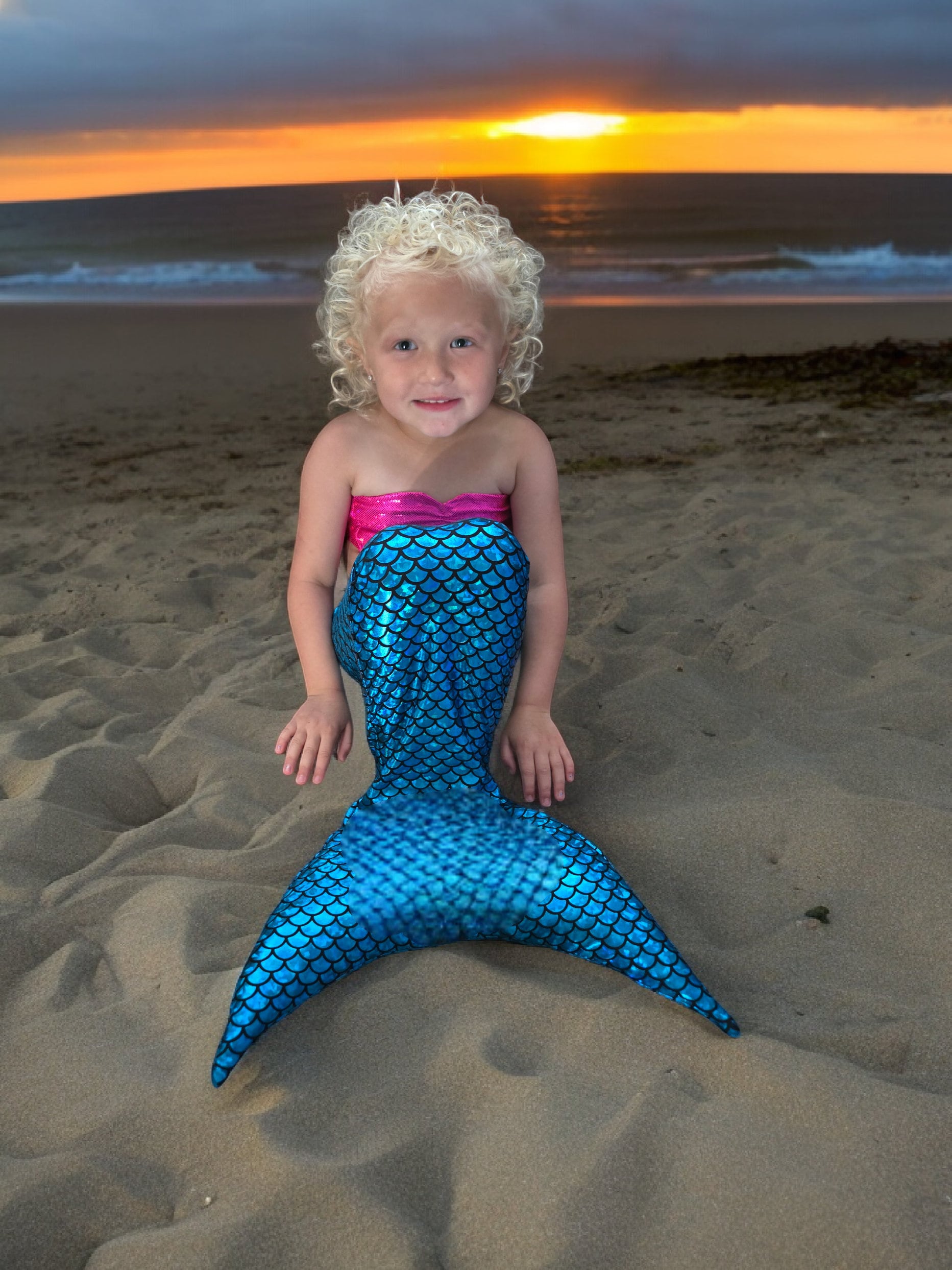 Walkable Infant/Toddler Mermaid Tails for Playtime!! Great For Photoshoots ! Includes Cotton Filled Insert / Option to Add Top!