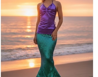 Costume da sirena con coda da passeggio/camminabile con cerniera invisibile *** SPEDIZIONE VELOCE!!