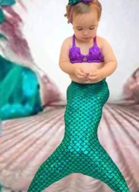 Walkable Mermaid Tails Includes Matching Mermaid Bow & Cotton Filled Insert / Option to Add Top!