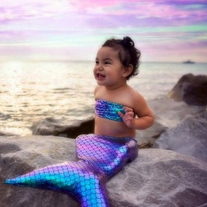 Infant/Toddler Mermaid Tails for Playtime!! Great For Photoshoots ! Includes Cotton Filled Insert / Option to Add Top!