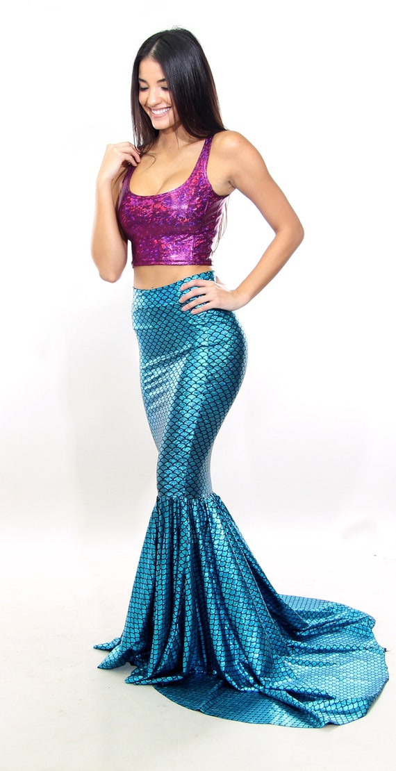 Hi-waist Mermaid Skirt With Train 