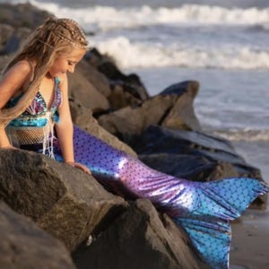 Mermaid Tail Walkable/Swimmable with Invisible Zipper Bottom! Add Monofin/Add Bikini