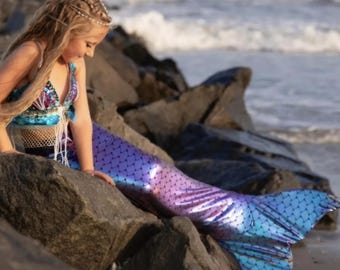 Mermaid Tail Walkable/Swimmable with Invisible Zipper Bottom! Add Monofin/Add Bikini