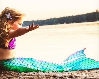 Mermaid Tail  Walkable/Swimmable with Invisible Zipper Bottom !Add Monofin/Add Bikini *** FAST SHIPPING!!!