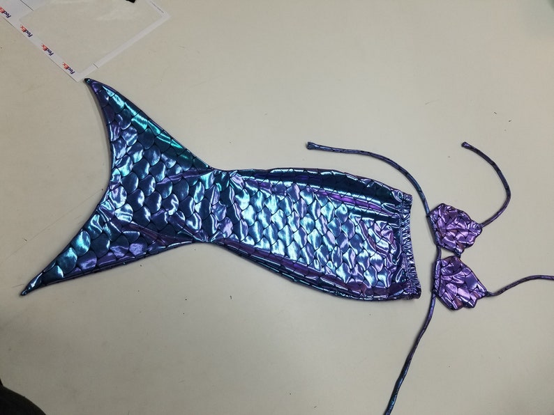 Infant/Toddler Mermaid Tails for Playtime Great For Photoshoots Includes Cotton Filled Insert / Option to Add Top image 2