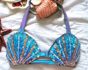 Sequin Shells Bikini Top !