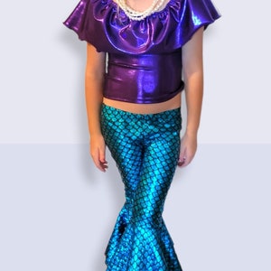 Mermaid Ruffle Tankini con Flare Leggings!