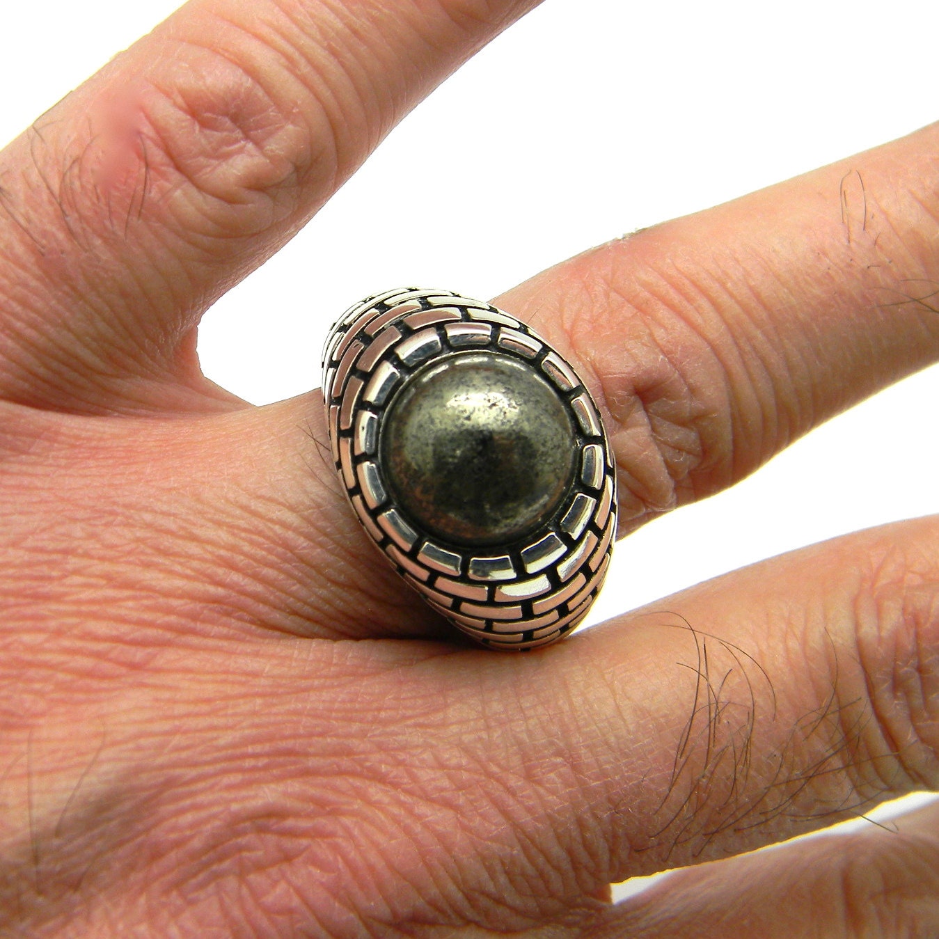 Herren Sterling Silber Signet Ring emailliert Mittelalter | Etsy