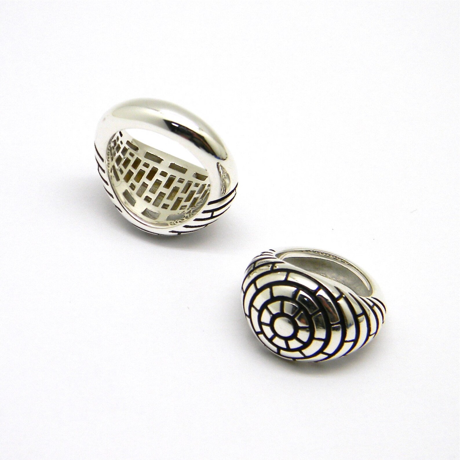 Large Sterling Silver 925 Brick Wall Enamel Signet Ring,big Size Ring ...