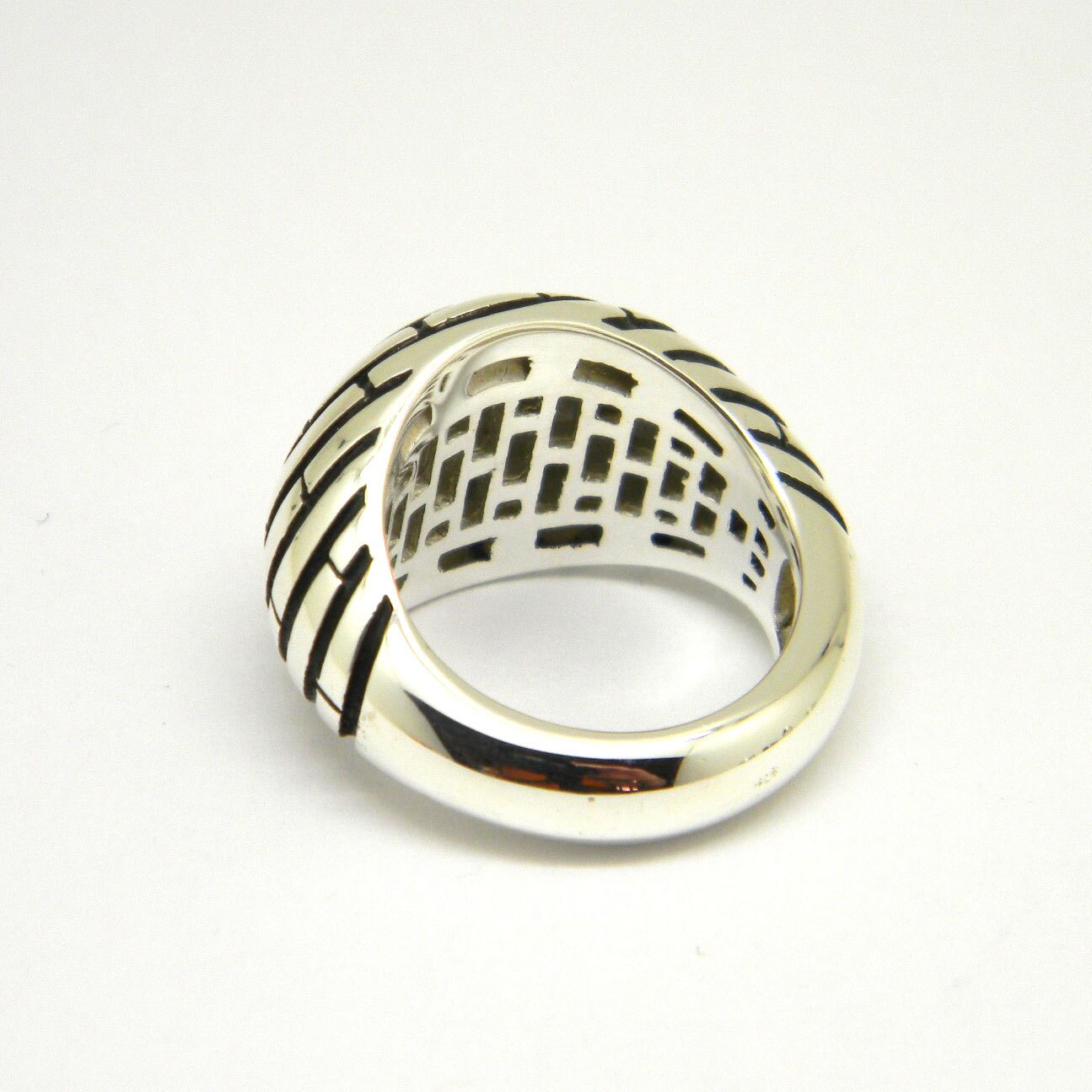 Large Sterling Silver 925 Brick Wall Enamel Signet Ring,big Size Ring ...