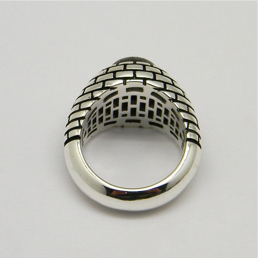 Herren Sterling Silber Signet Ring emailliert Mittelalter | Etsy