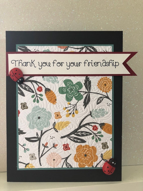 Thank You for your Friendship Card Handmade | Etsy