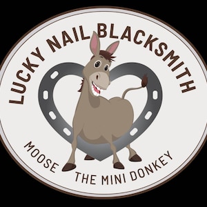 Lucky Nail Blacksmith / Moose the Mini Donkey Sticker