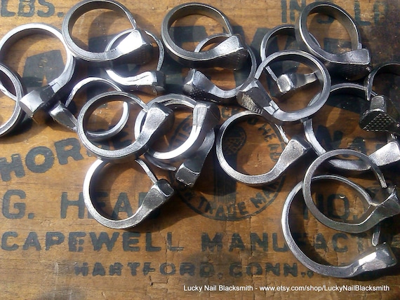 Horseshoe Nail Ring - Etsy Horseshoe Nail Ring - Etsy