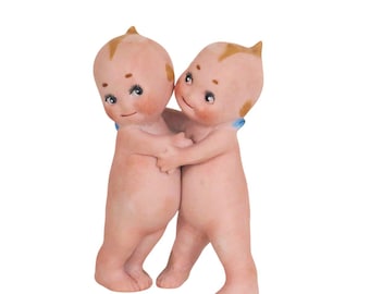 All Bisque Rose O'Neill Kewpie Huggers 3 1/2"