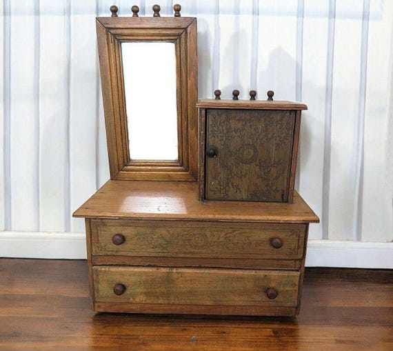 mini dresser with mirror The Zeus European Burgundy Small Dresser & Mirror