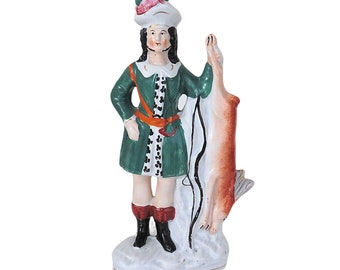 Antique Staffordshire Bow Hunter Figurine