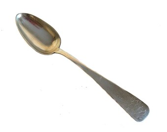 Early 19th Century German Austrian 12 Silver Serving Spoon