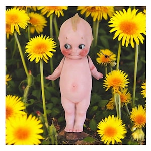 Large Antique Bisque Rose O&#39;Neill Kewpie Doll 9&quot;