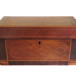 Early 19th Century Georgian Tea Caddy Twin Compartment Inlay
