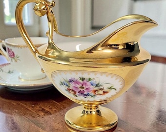 Antique Richard Klemm Dresden Creamer Floral