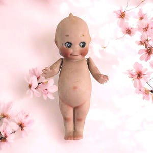 Antique Bisque Rose O&#39;Neill Kewpie Doll 4 1/2&quot;
