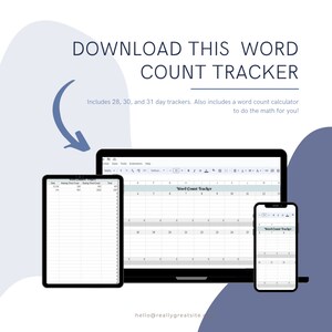 Digitaler Word Count Tracker und Rechner