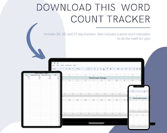 Digitaler Word Count Tracker und Rechner