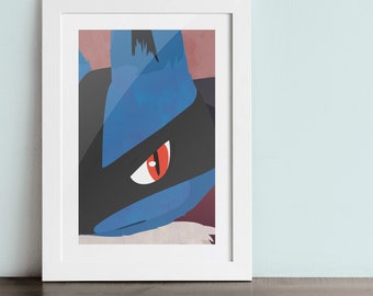 LUCARIO poster - Inspired by Super Smash Bros.