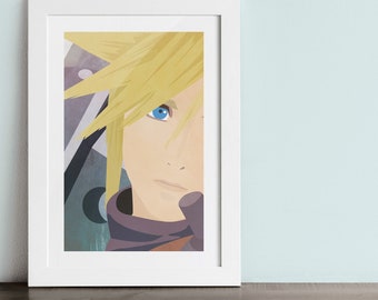 CLOUD STRIFE poster - Inspired by Super Smash Bros & FFVII