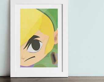 TOON LINK poster - Inslpired by Super Smash Bros.