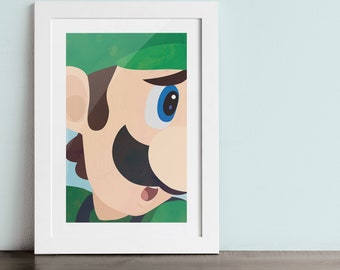 LUIGI poster - inspired by Super Smash Bros.